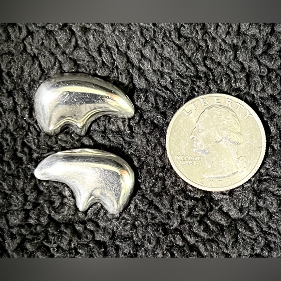 Sterling Silver Fetish Bear Earrings for pierced ears - Picture 3 of 4